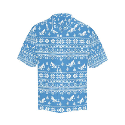 Ski Knit Pattern Print Design LKS302 Men's Hawaiian Shirt