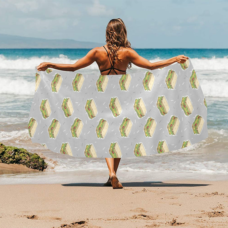 Sandwich Print Design LKS304 Beach Towel 32" x 71"