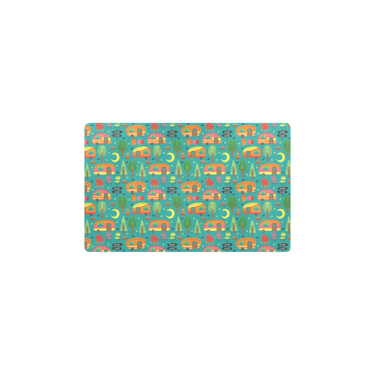 Camping Camper Pattern Print Design 05 Kitchen Mat