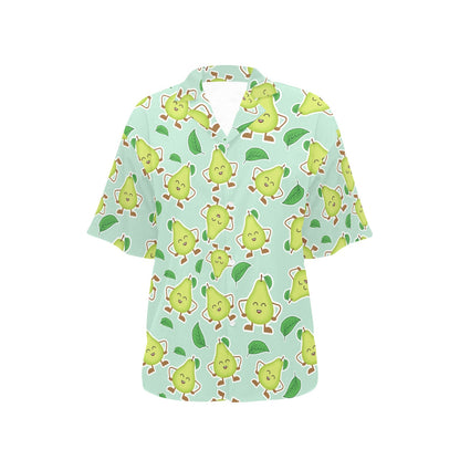 Avocado Pattern Print Design AC011 Women's Hawaiian Shirt