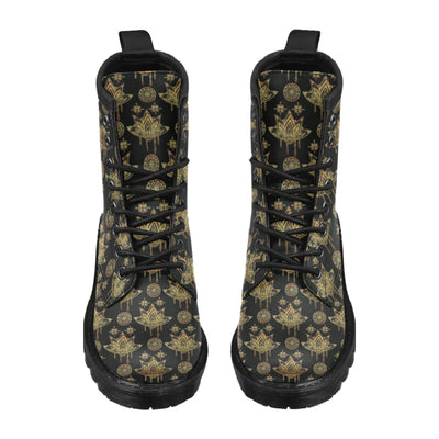 lotus Boho Pattern Print Design LO03 Women's Boots