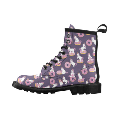 Donut Unicorn Pattern Print Design DN011 Women's Boots