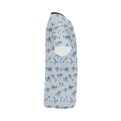 Shark Print Design LKS304 Men's All Over Print T-shirt
