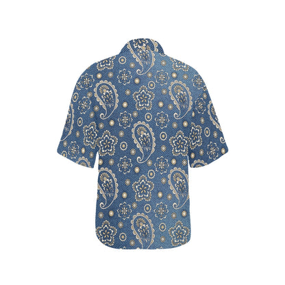 Jean Paisley Pattern Print Design 01 Women's Hawaiian Shirt