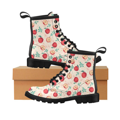 Apple Pattern Print Design AP06 Women's Boots
