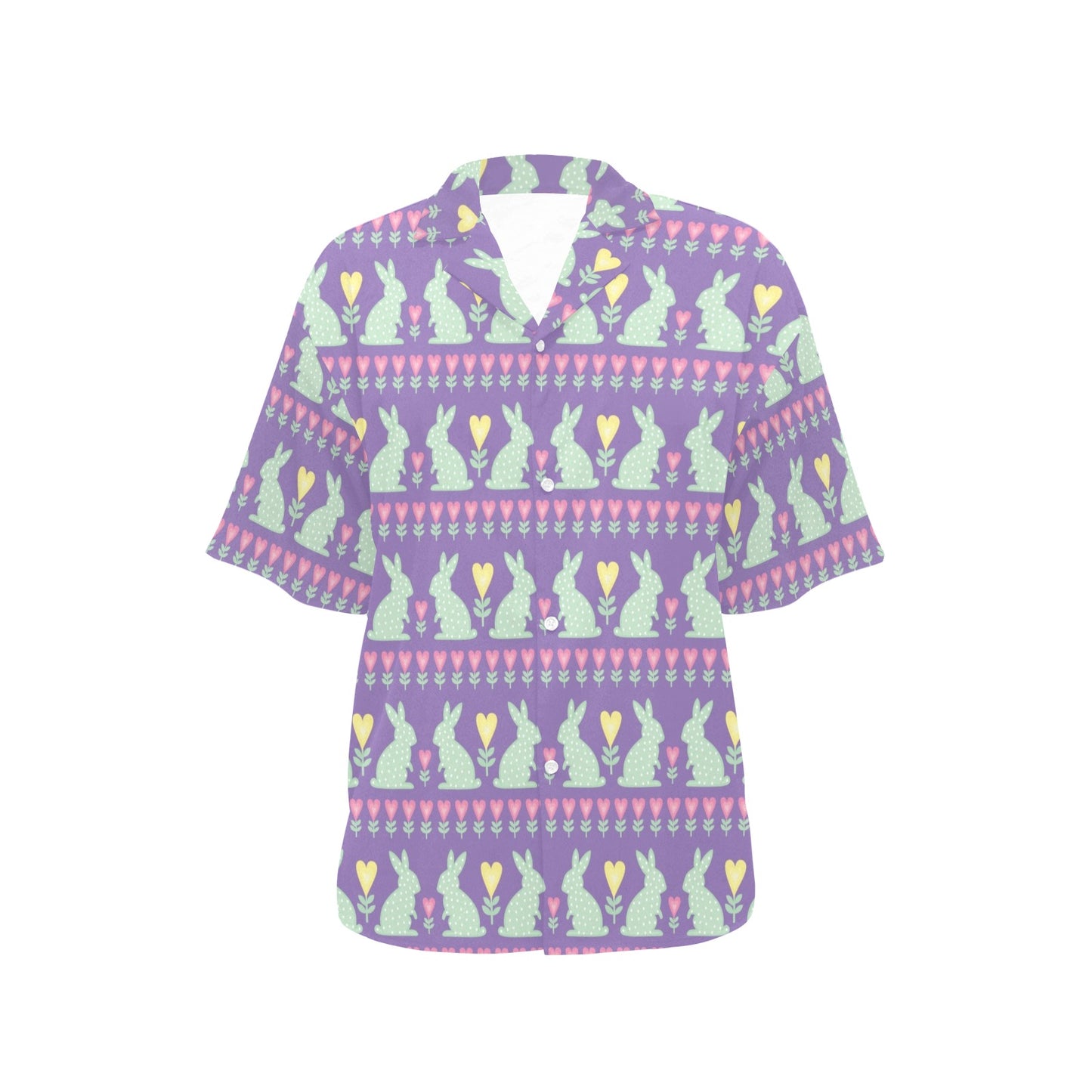 Rabbit Pattern Print Design RB01 Women's Hawaiian Shirt