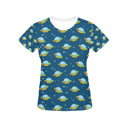 UFO Print Design LKS305 Women's  T-shirt