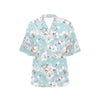 Apple blossom Pattern Print Design AB06 Women's Hawaiian Shirt