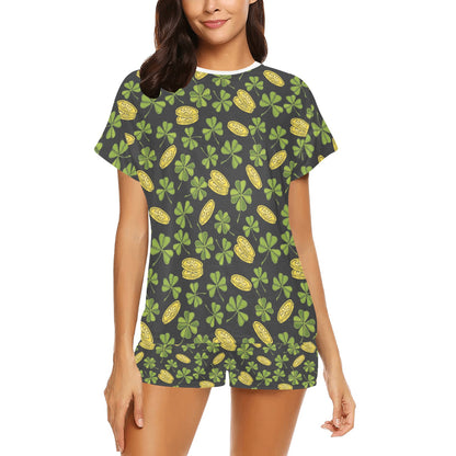 St Patricks Day Print Design LKS305 Women's Short Pajama Set