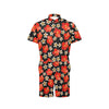 Red Hibiscus Pattern Print Design HB022 Men's Romper