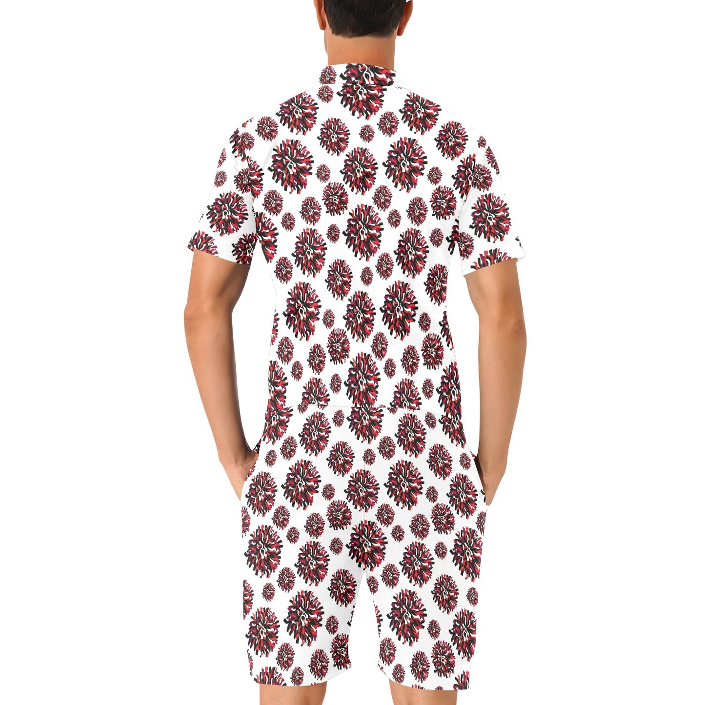 Cheerleader Pattern Print Design 01 Men's Romper