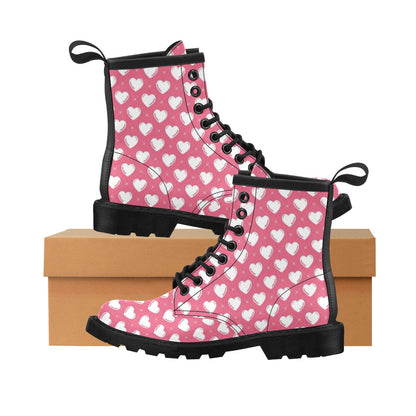 Heart Pattern Print Design HE07 Women's Boots