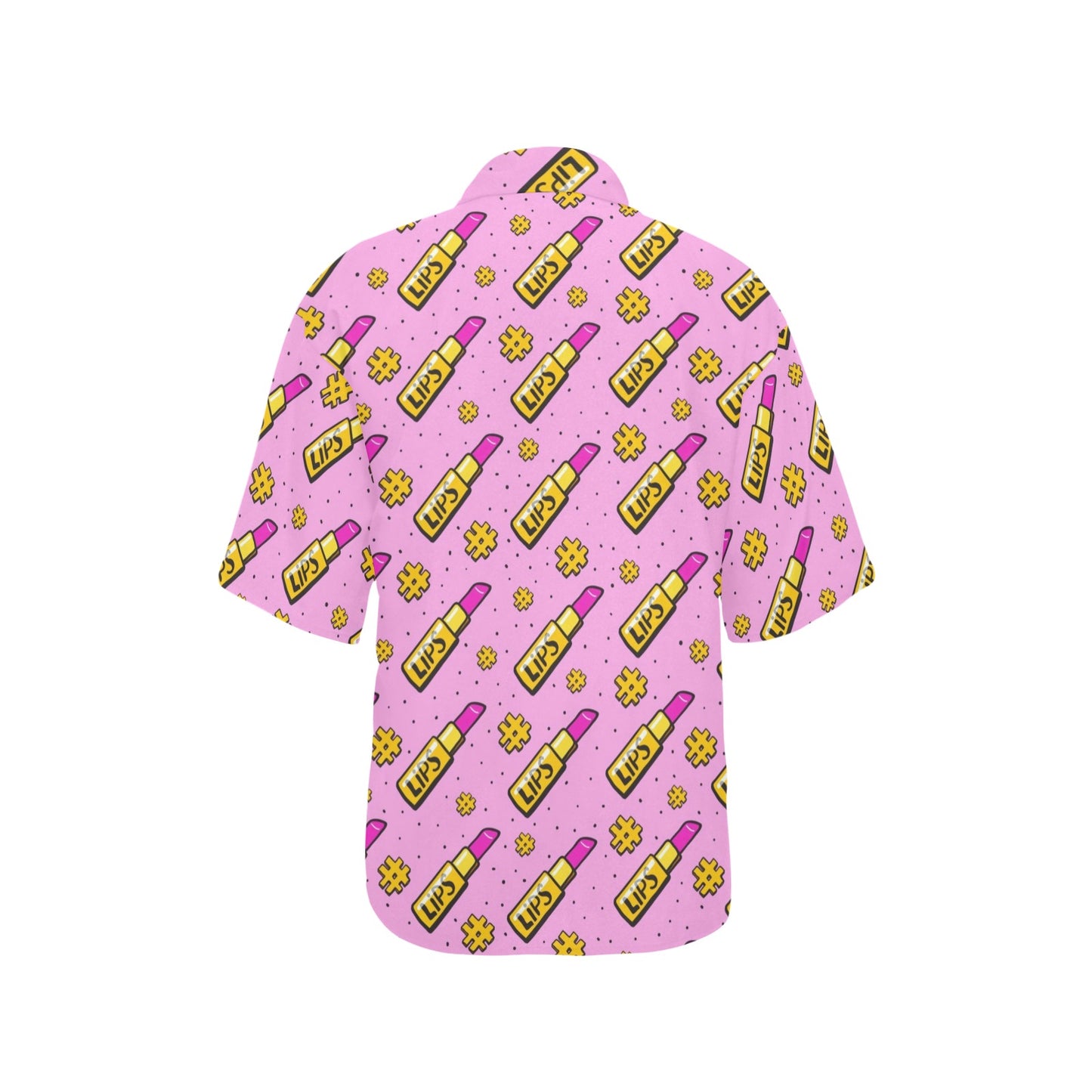 Lipstick Pattern Print Design LT03 Women's Hawaiian Shirt