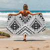 Samoan Tattoo Style Print Design LKS307 Beach Towel 32" x 71"