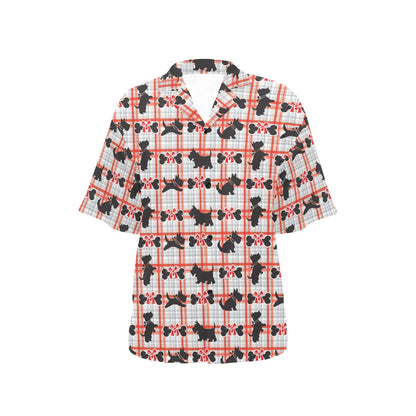 Scottish Terriers Print Design LKS3014 Women's Hawaiian Shirt