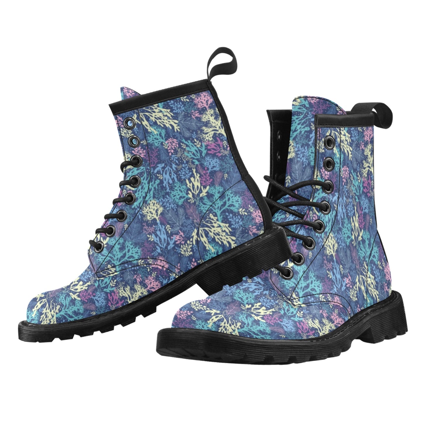 Seaweed Print Design LKS301 Women's Boots