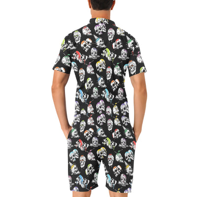 Skull Print Design LKS3013 Men's Romper