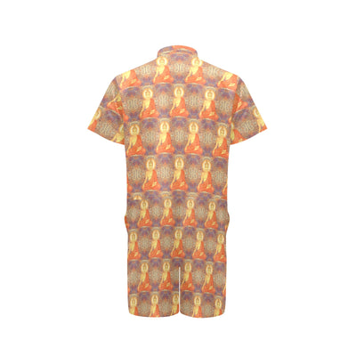 Buddha Indian Colorful Print Men's Romper