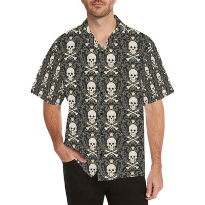 Skull King Print Design LKS307 Men's Hawaiian Shirt