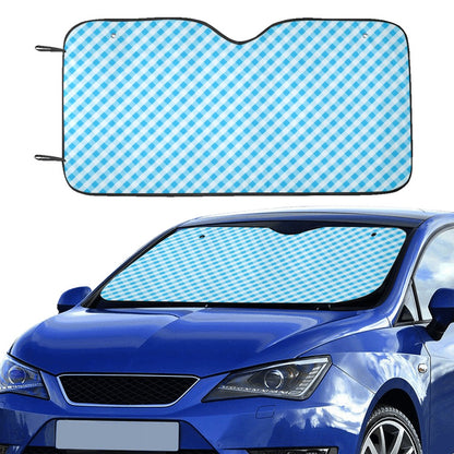Gingham Print Design LKS401 Car front Windshield Sun Shade