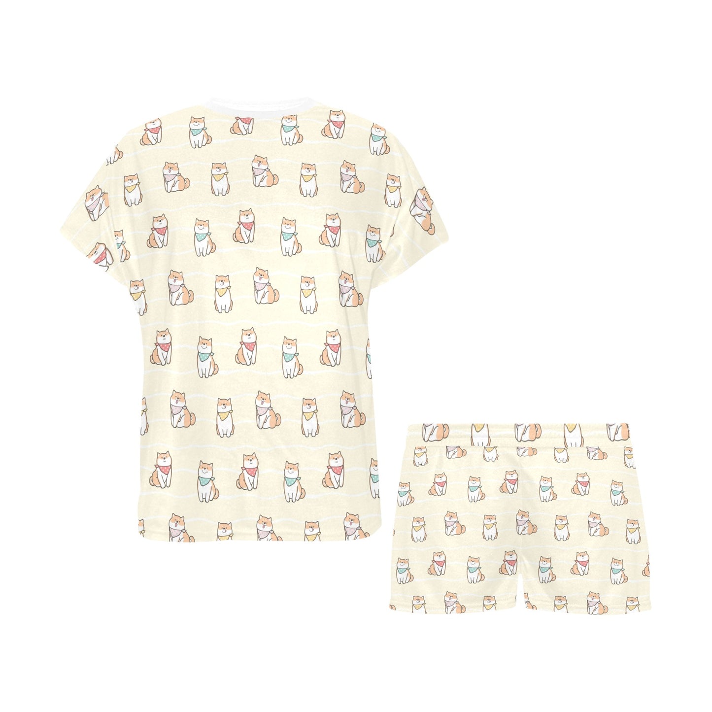 Shiba Inu Print Design LKS306 Women's Short Pajama Set