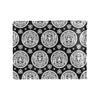 Calendar Aztec White Black Print Pattern Men's ID Card Wallet