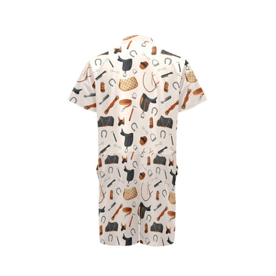 Equestrian Equipment Print Pattern Men's Romper