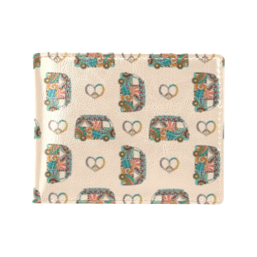 Hippie Van Peace Print Design LKS303 Men's ID Card Wallet