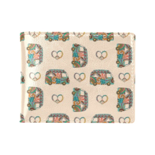 Hippie Van Peace Print Design LKS303 Men's ID Card Wallet