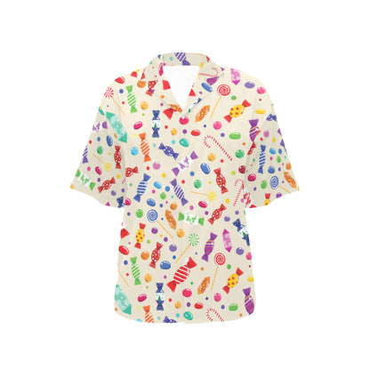 Candy Pattern Print Design 04 Women's Hawaiian Shirt