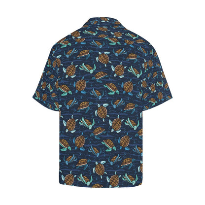 Sea Turtle Print Design LKS3011 Men's Hawaiian Shirt