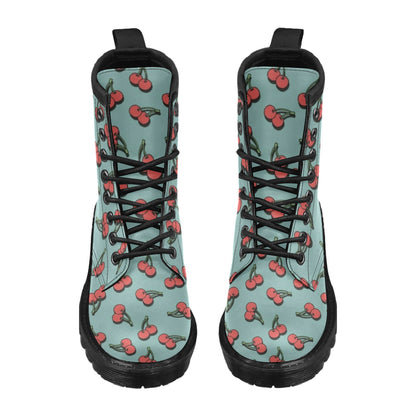 Cherry Pattern Print Design CH03 Women's Boots