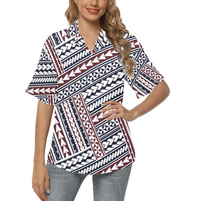 Polynesian Tribal line Women's Hawaiian Shirt