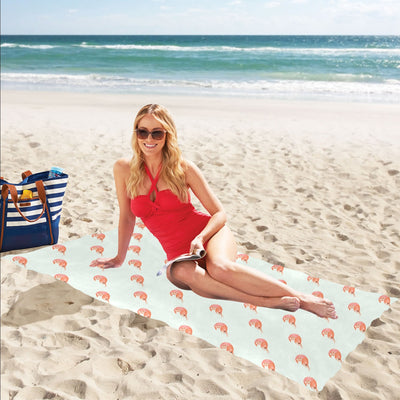 Shrimp Print Design LKS304 Beach Towel 32" x 71"