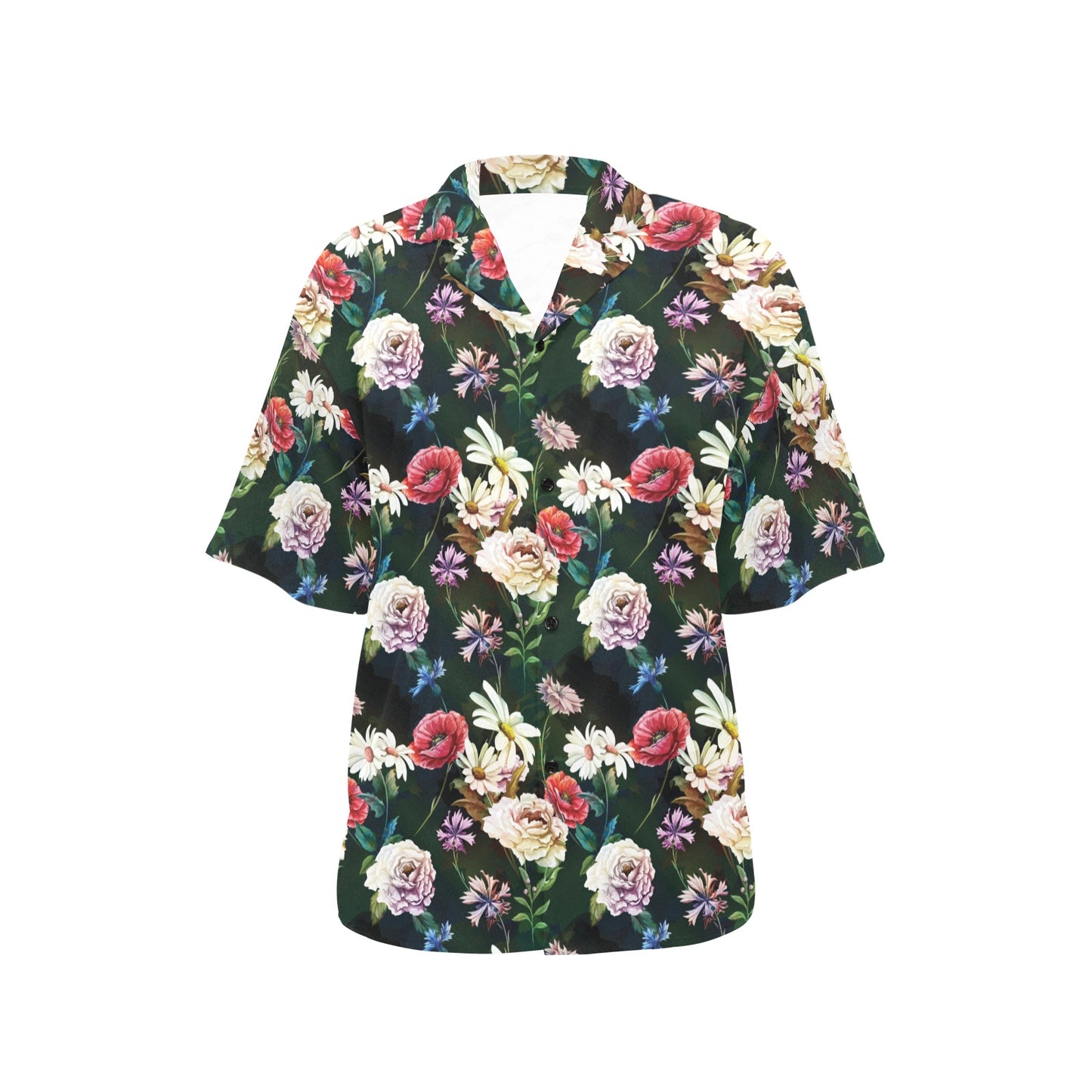 Summer Floral Print Design LKS303 Women's Hawaiian Shirt
