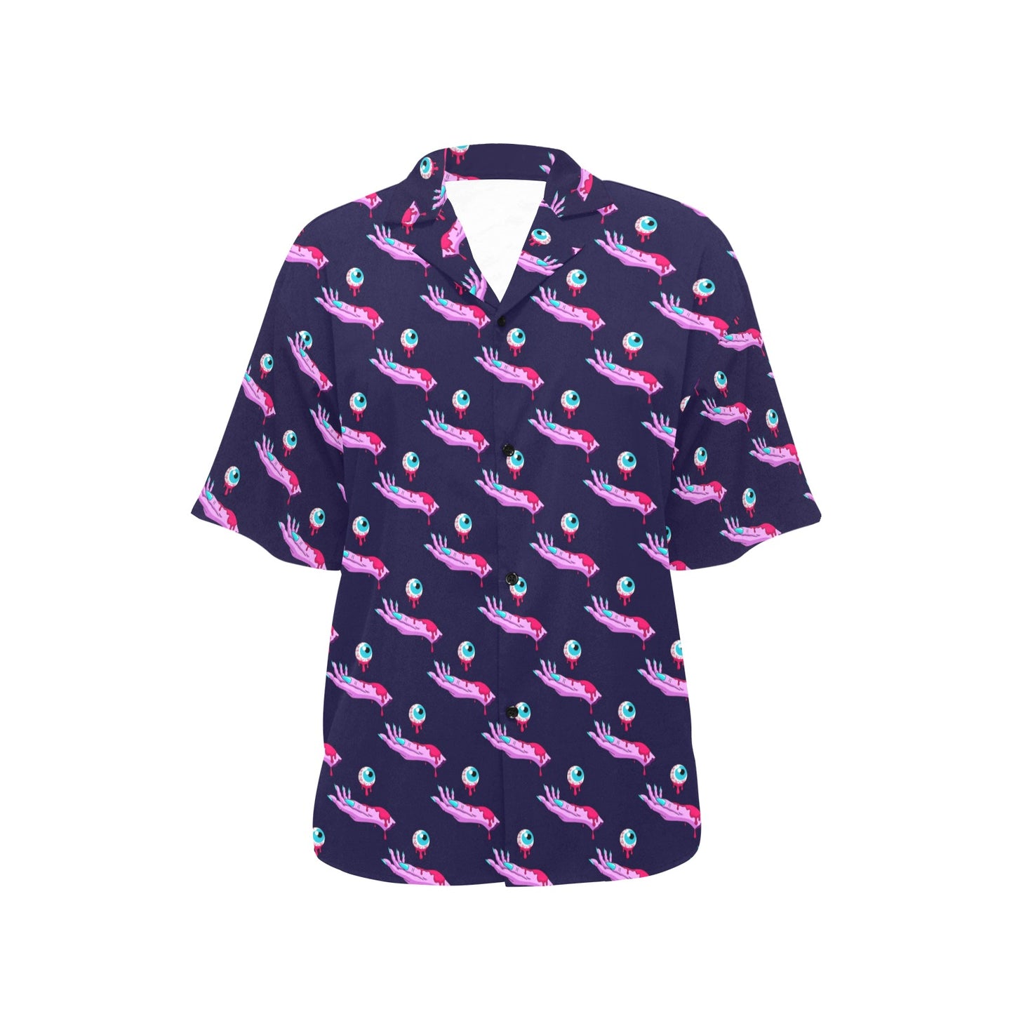 Zombie Pink Hand Design Pattern Print Women's Hawaiian Shirt
