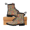 Flower Power Peace Paisley Themed Print Women's Boots
