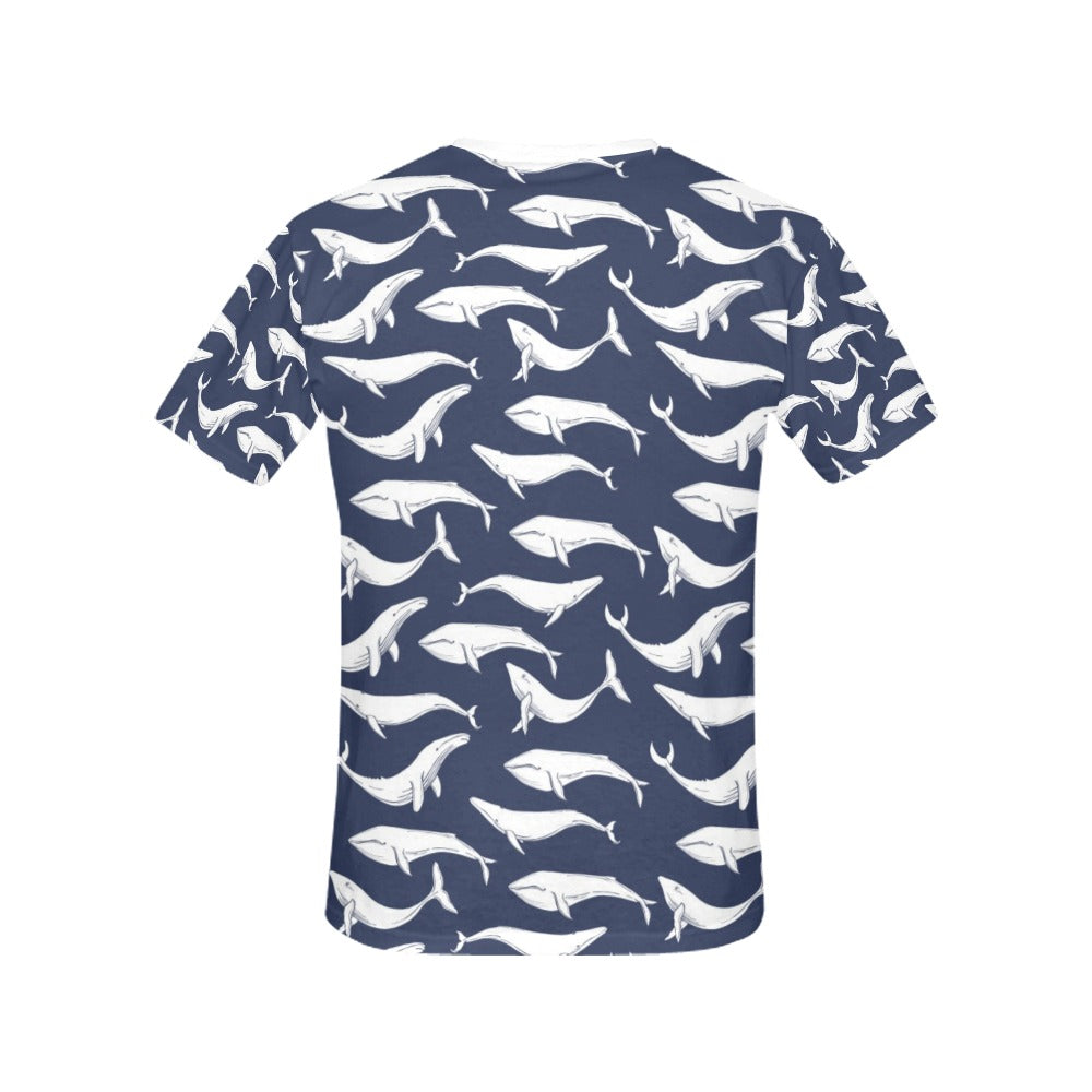 Whale Print Design LKS308 Women's  T-shirt