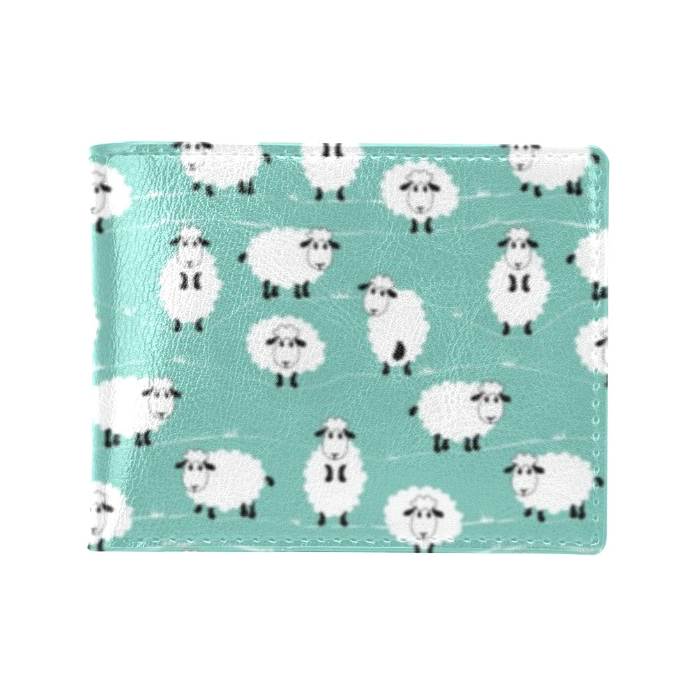 Sheep Print Design LKS404 Men's ID Card Wallet