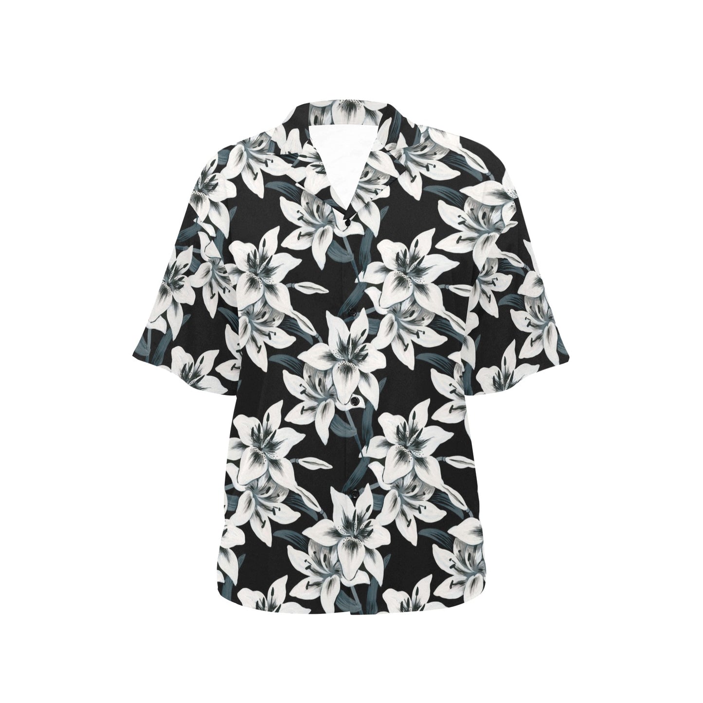 Lily Pattern Print Design 03 Women's Hawaiian Shirt