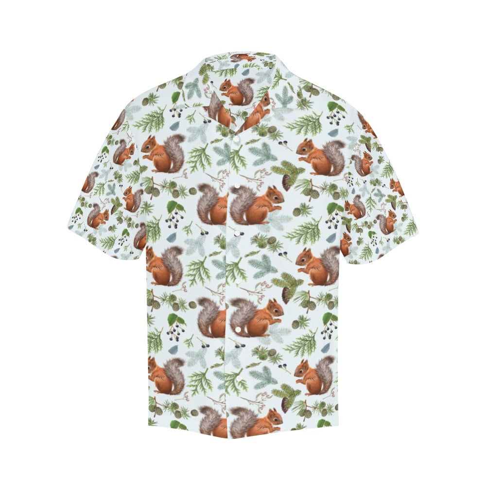Squirrel Print Design LKS308 Men's Hawaiian Shirt