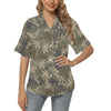 Palm Tree camouflage Women's Hawaiian Shirt