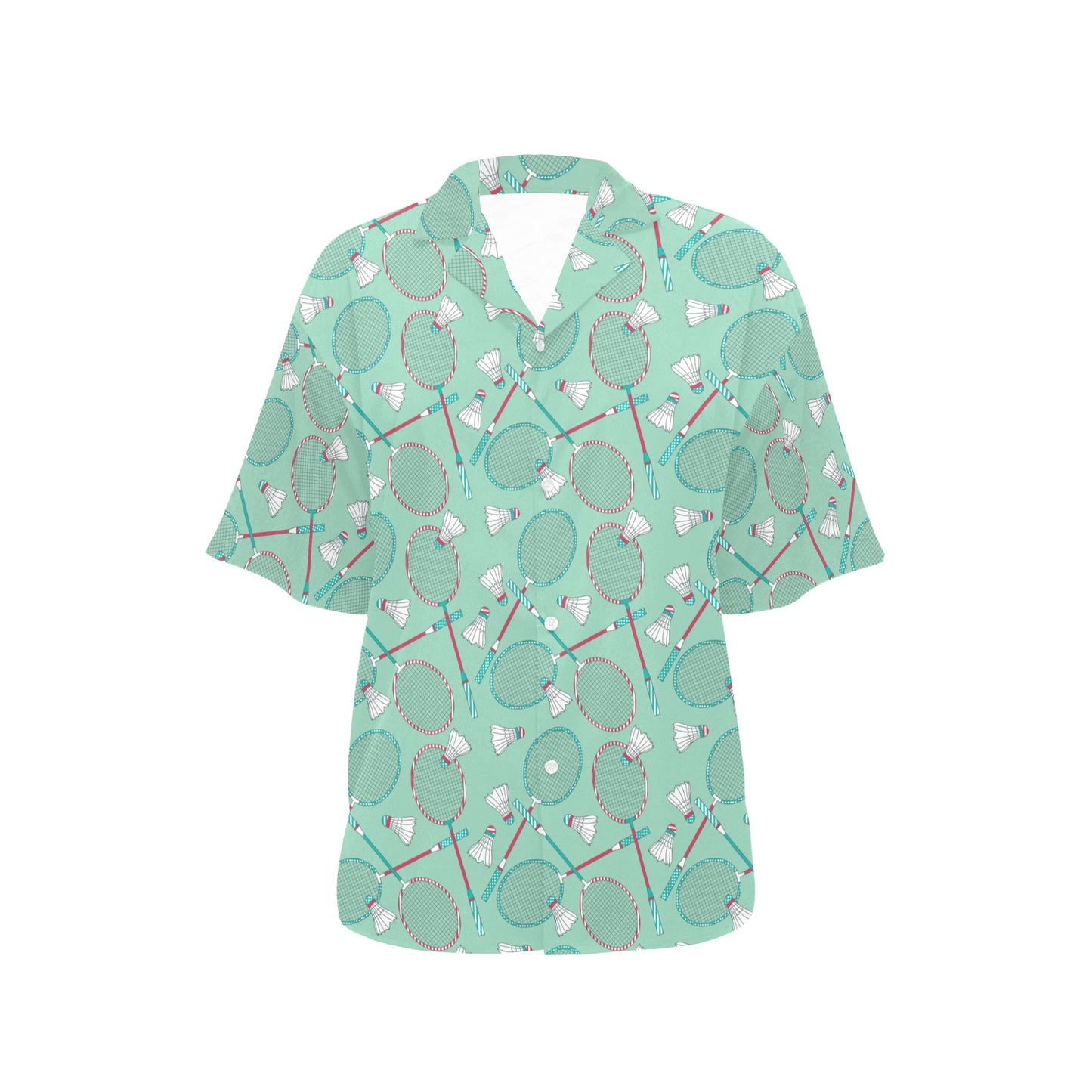 Badminton Pattern Print Design 05 Women's Hawaiian Shirt