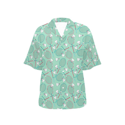 Badminton Pattern Print Design 05 Women's Hawaiian Shirt