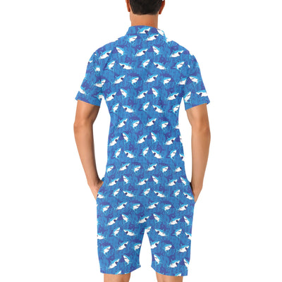 Shark Print Design LKS308 Men's Romper