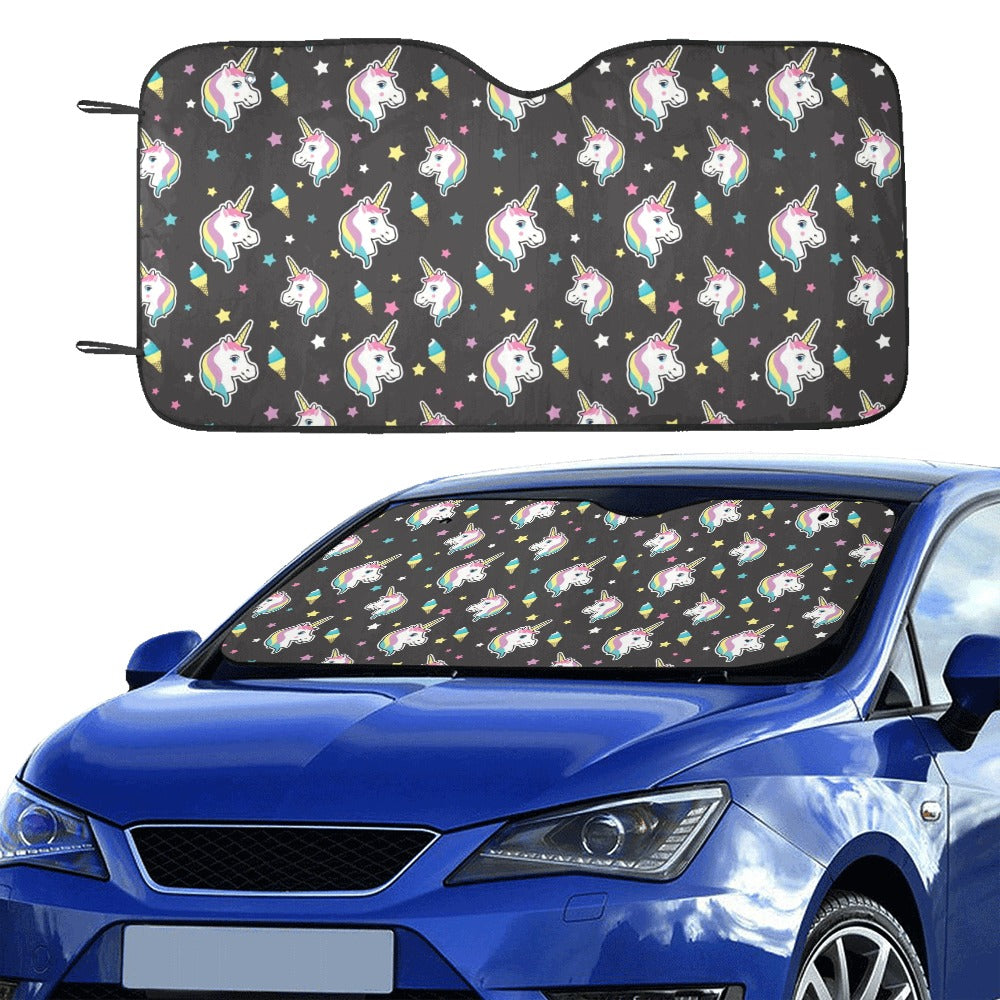 Unicorn Print Design LKS302 Car front Windshield Sun Shade