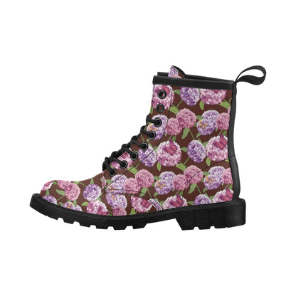 Hydrangea Pattern Print Design HD08 Women's Boots