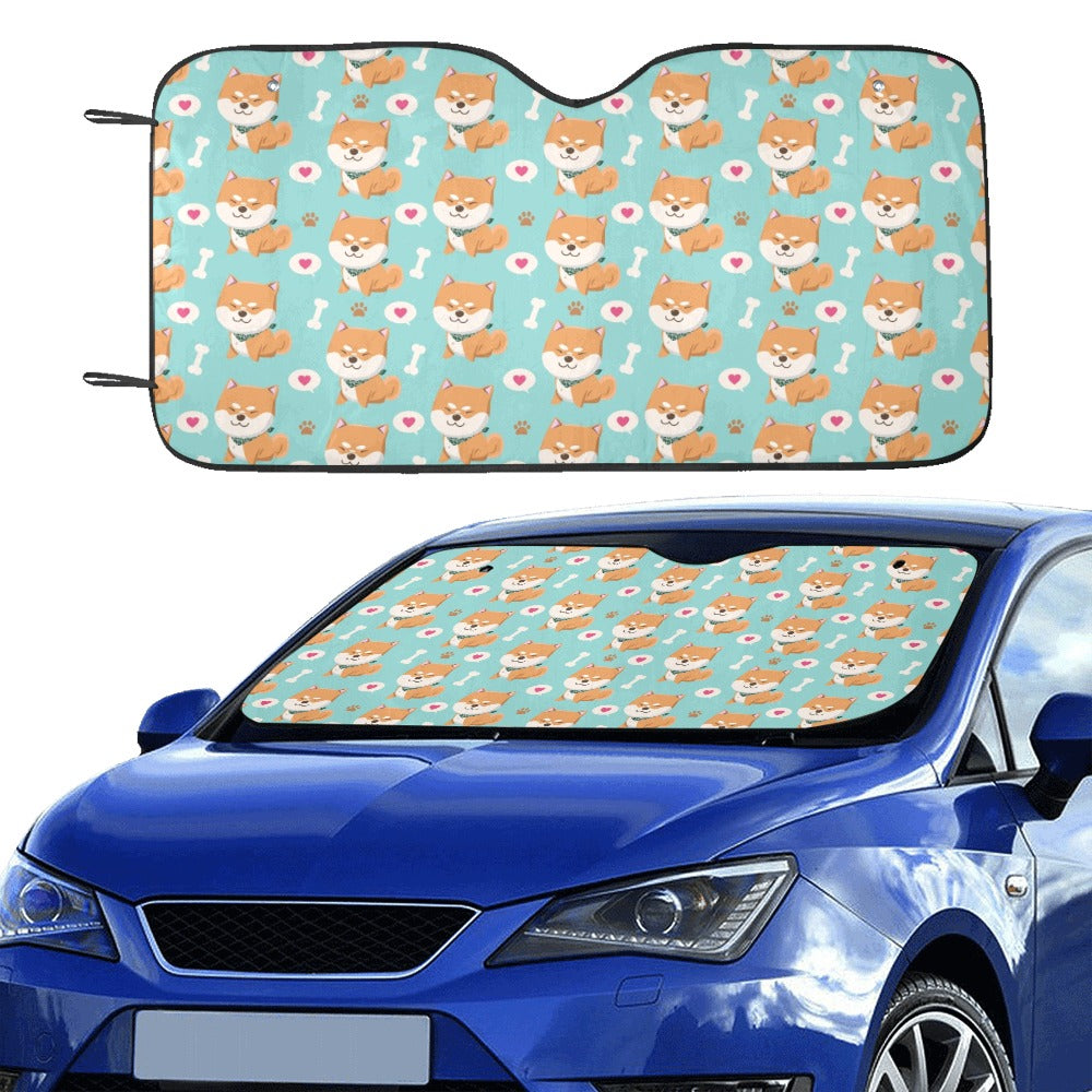 Shiba Inu Print Design LKS3013 Car front Windshield Sun Shade