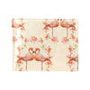 Flamingo Hibiscus Print Pattern Men's ID Card Wallet