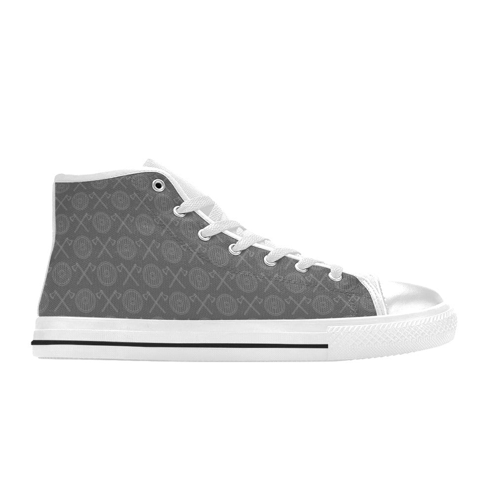Vikings Print Design LKS303 High Top Women's White Shoes